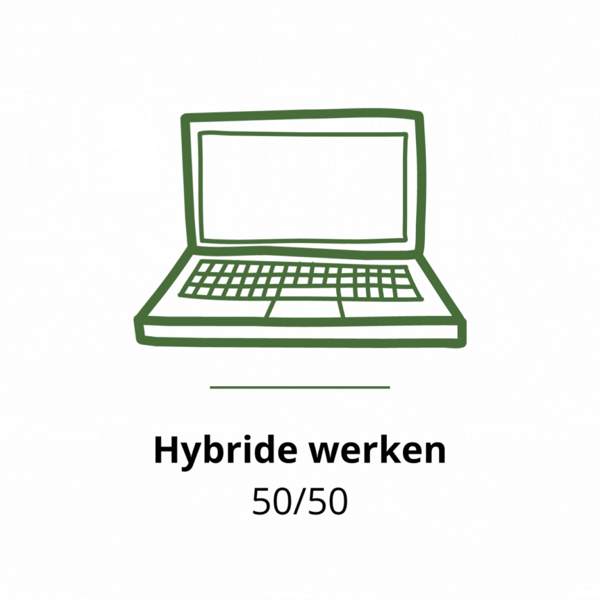 Voordelen 1: hybride werken, fietsplan, reiskostenvergoeding en +7 extra vakantiedagen